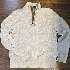 Polo Ralph Lauren Light Gray Zip-Up Sweater
